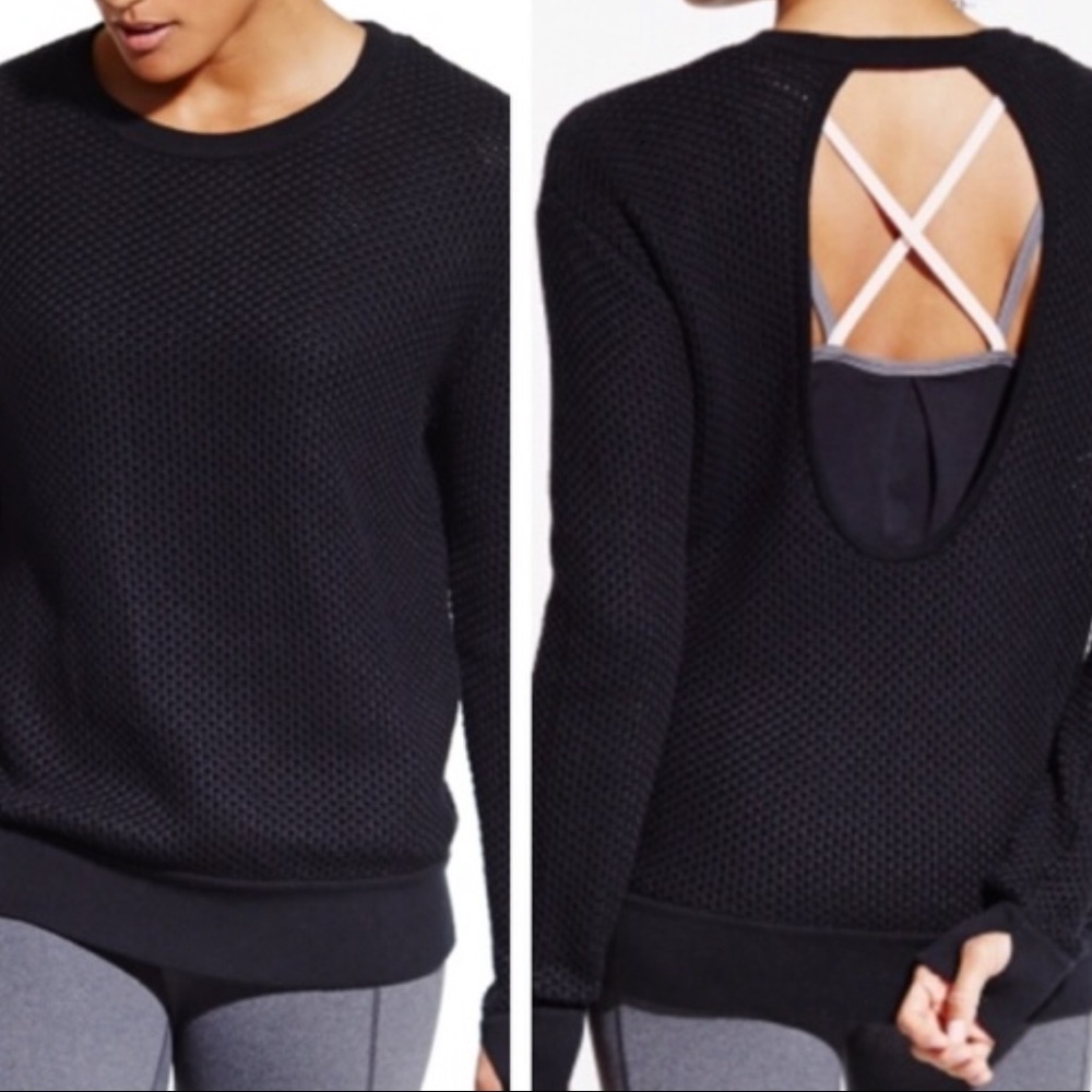 Calia by Carrie Underwood black open back sweater
